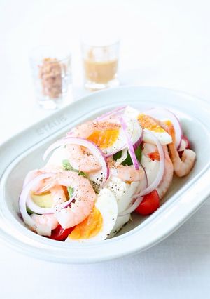 美味しい豆腐で【エビアボカドの豆腐サラダ-レシピのメイン写真
