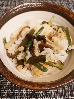 山菜ミックスの炊き込みご飯-レシピのメイン写真