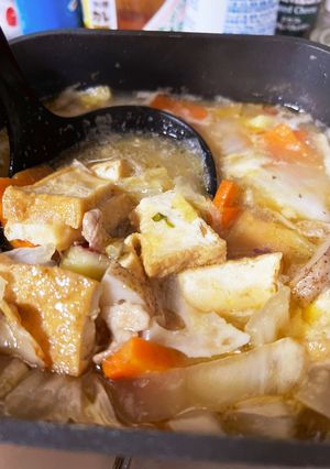 秋野菜たっぷり!お味噌味!我が家の豚汁-レシピのメイン写真