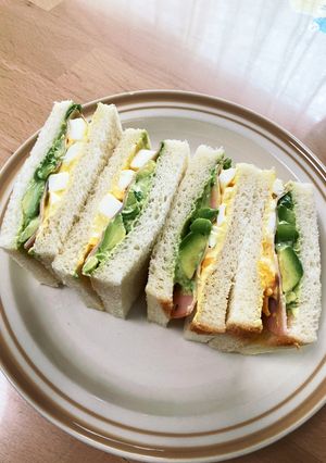 アボカドとたまごとハムのサンド-レシピのメイン写真