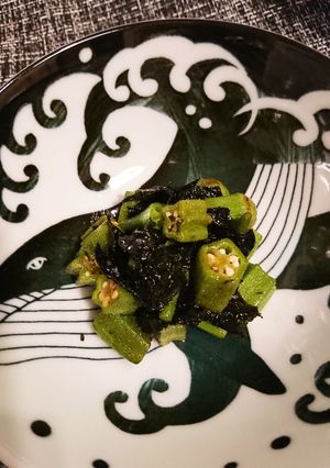 オクラ韓国のり和え-レシピのメイン写真