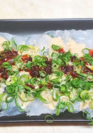ヒラメの中華風担々カルパッチョ-レシピのメイン写真