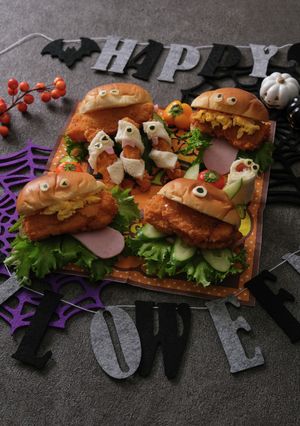 おばけサンドイッチ～ハロウィン仕様～-レシピのメイン写真