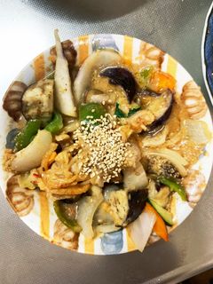 簡単きな粉豚キムチ味豚こま大根青椒肉絲風-レシピのメイン写真