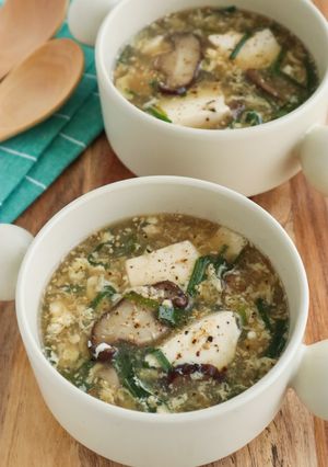 【温活】生姜香る♩豆腐入りニラ玉スープ-レシピのメイン写真