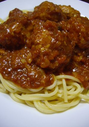 普通じゃない！ミートボールスパゲッティー-レシピのメイン写真