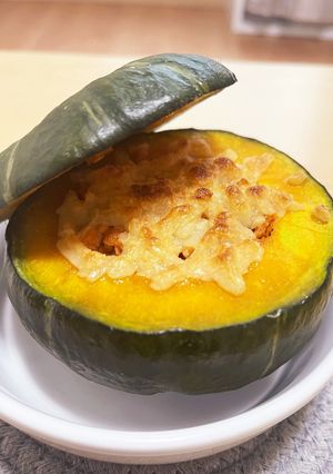 まるごとかぼちゃのミートグラタン-レシピのメイン写真
