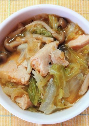 キャベツと しめじ サラダチキンのスープ-レシピのメイン写真