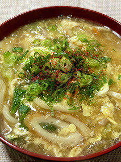 残り物で作った、かき玉煮込みうどん-レシピのメイン写真