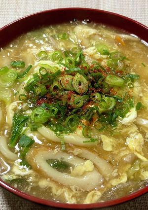 残り物で作った、かき玉煮込みうどん-レシピのメイン写真