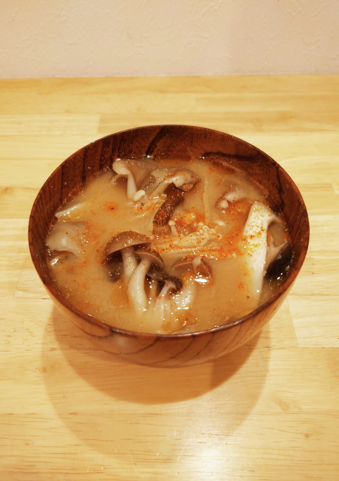 ４種たっぷりきのこの味噌汁-レシピのメイン写真