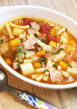 給食の「ミネストローネ」♡食べるスープ-レシピのメイン写真