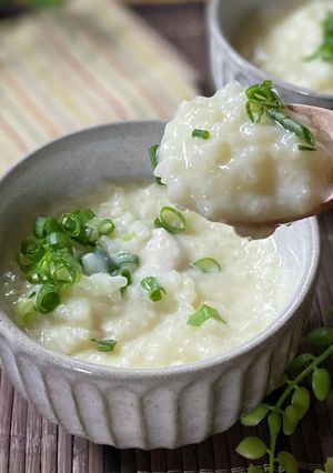 塩こうじ鶏むね肉と豆乳のおかゆ-レシピのメイン写真