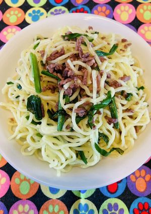 牛ひき肉とニラで●4分塩レモン焼きそば-レシピのメイン写真
