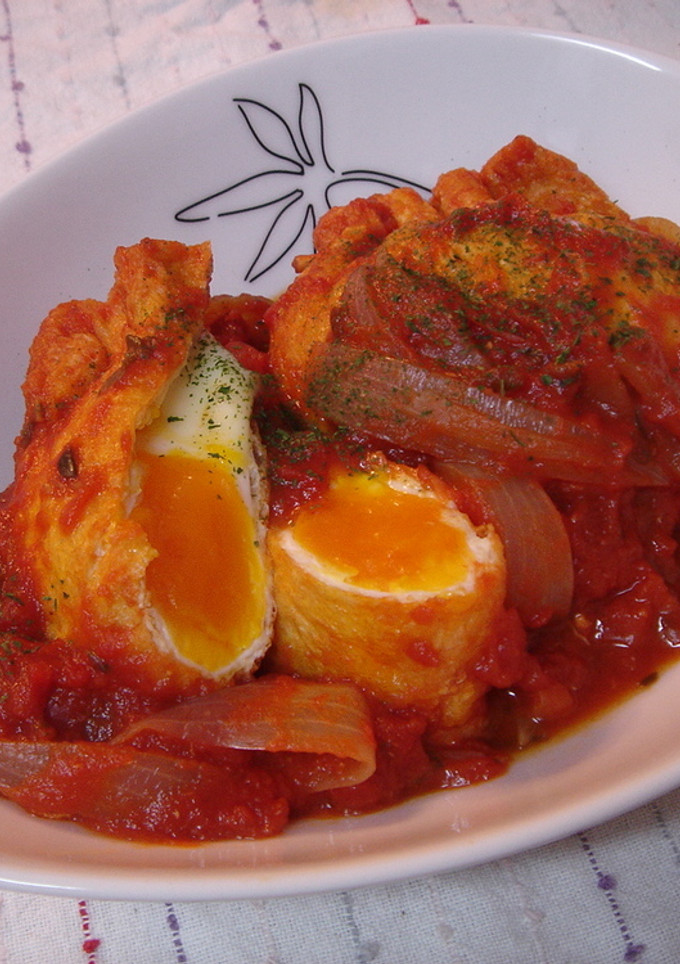 ☆お揚げ卵のトマトソース煮☆-レシピのメイン写真