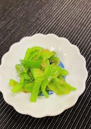 レンジで簡単、ピーマンのおかか和え-レシピのメイン写真