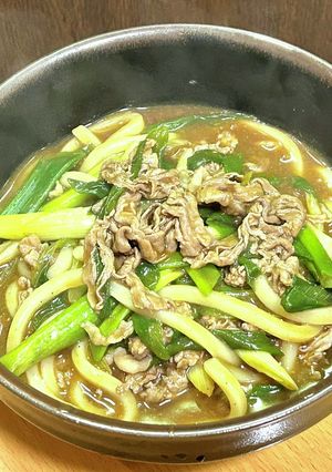 簡単・九条ネギたっぷりのカレーうどん-レシピのメイン写真