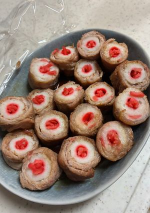 絶品！紅生姜入りの肉巻きちくわ-レシピのメイン写真