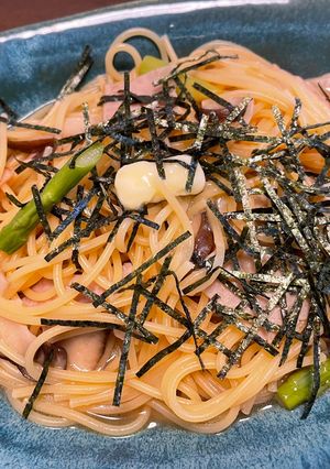 きのことアスパラとベーコンのワンパン和風パスタ-レシピのメイン写真