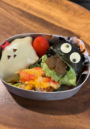 簡単 ハロウィン 弁当 おばけ-レシピのメイン写真