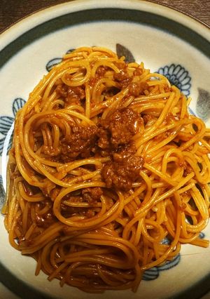 ふるさと納税ハンバーグでボロネーゼ-レシピのメイン写真
