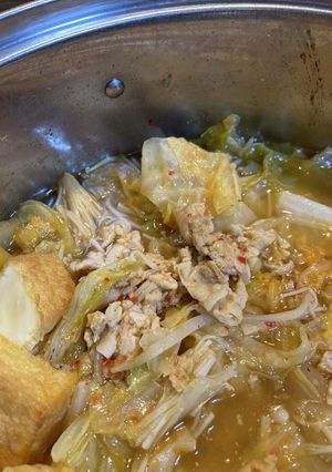 豚肉キムチ鍋のスープ-レシピのメイン写真