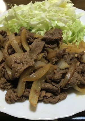 エバラ黄金の味で作る玉ねぎ入り焼肉-レシピのメイン写真