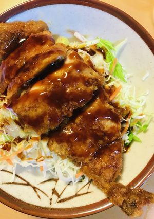 市販サンマカツ＆千切りキャベツの丼-レシピのメイン写真
