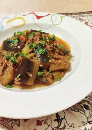 牛ひき肉となすのトマト煮込み❀トルコ料理-レシピのメイン写真