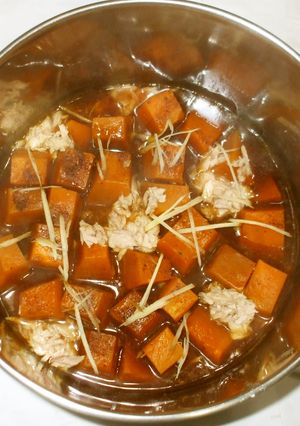 かぼちゃのツナ缶煮♪胃腸の冷えに簡単薬膳-レシピのメイン写真