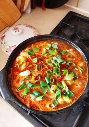 本格☆簡単☆韓国料理の純豆腐チゲ-レシピのメイン写真