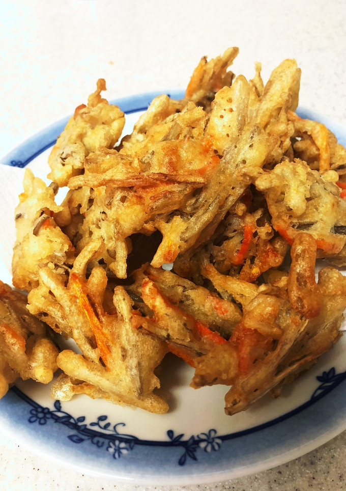 牛蒡と人参の天ぷら〔お好み焼きの粉で）-レシピのメイン写真