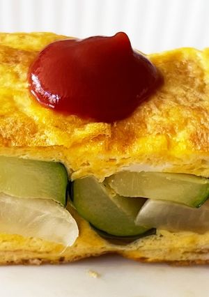 ズッキーニとカブのオムレツ-レシピのメイン写真