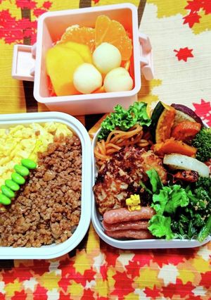 塾弁当☆そぼろ2色弁当☆-レシピのメイン写真
