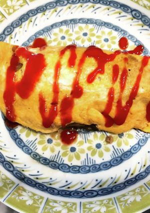 時短☆ひき肉と玉ねぎのオムレツ-レシピのメイン写真