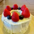 バームクーヘン☆即興バースデーケーキ☆
