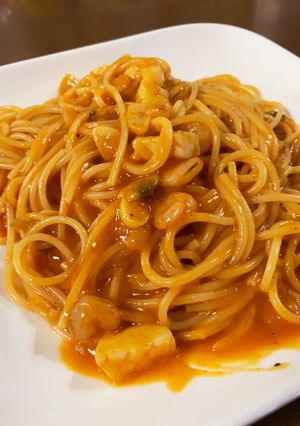 市販パスタソースを更に美味しく-レシピのメイン写真