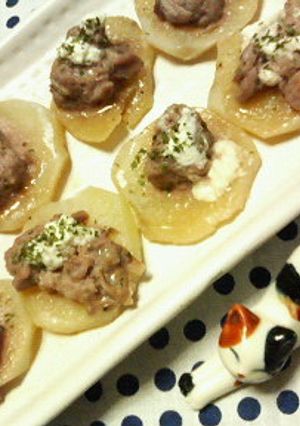 肉のせ✿蒸しポテト❀オイスターソース味✿-レシピのメイン写真