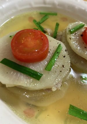 大根と豚バラの重ねteスープ♪-レシピのメイン写真