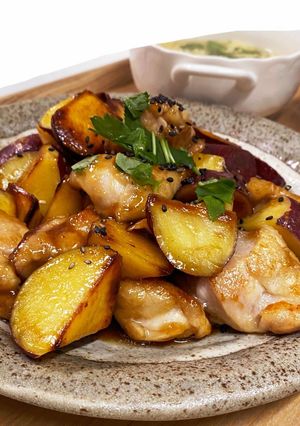 さつまいもと鶏肉の甘辛炒め-レシピのメイン写真