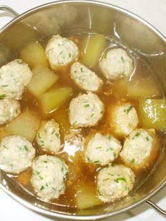 冬瓜の肉団子煮♪血糖値に良い簡単漢方薬膳-レシピのメイン写真