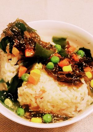松茸吸物餡かけ子持昆布Mixベジおにぎり-レシピのメイン写真