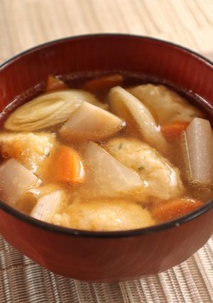 介護食 鶏のおろし煮入りけんちん汁-レシピのメイン写真