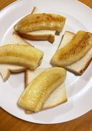 我が家の完熟バナナパン(バナナトースト)-レシピのメイン写真