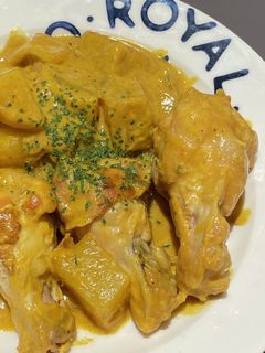 イエローカレー えびせんを添えてタイ料理-レシピのメイン写真