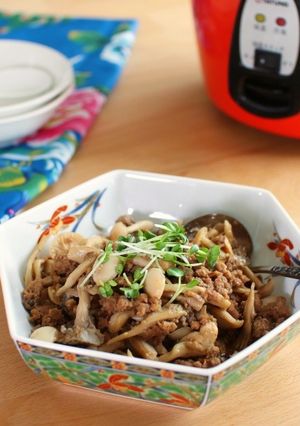 ＼大同電鍋レシピ／きのこの麻婆煮-レシピのメイン写真