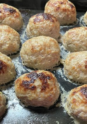 オーブンレンジで豚肉ハンバーグ-レシピのメイン写真