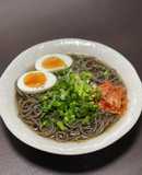 蕎麦粉入りとうもろこし麺で冷やし中華風♪