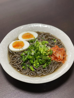 蕎麦粉入りとうもろこし麺で冷やし中華風♪-レシピのメイン写真