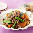 かぼちゃと牛肉のバターじょうゆ炒め